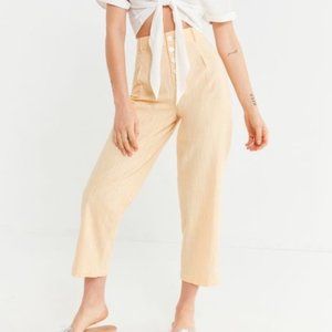 Urban Outfitters Maria Linen Button Fly Pants